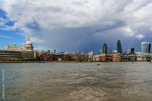 Fotografie, Obraz View of London skyline on Thames River. London, UK