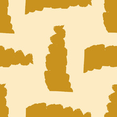 Fototapete - Seamless pattern with gold brush strokes