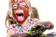 © karelnoppe - Painted girl pulling out tongue.
