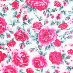 Rose bouquet design Seamless pattern on fabric as background