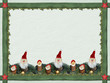 weihnachtlicher Hintergrund mit Holzumrandung grün und süßen
