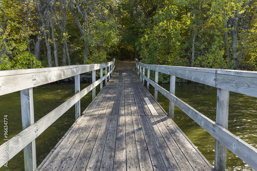 Fototapeta na wymiar Bridge To Woods