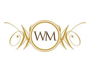 Wall Mural - WMLuxury Ornament Initial Logo