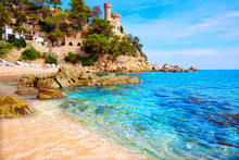 Lloret De Mar Castell Plaja At Sa Caleta Beach