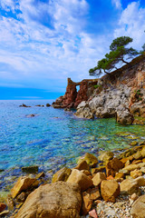 Fototapete - Cami de Ronda track Lloret de Mar of Costa Brava