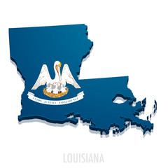 Wall Mural - Map of Louisiana