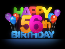 Happy 56th Birthday Title Dark