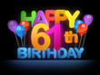 Happy 61st Birthday Title dark
