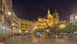 Fototapeta Dziecięca - night view of Segovia Cathedral