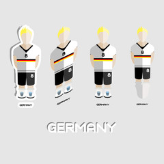 Wall Mural - Germany Soccer Team Sportswear Template