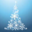 © Oleksandr Dibrova - Abstract Christmas tree from snowflakes on blue background