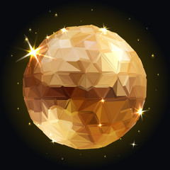 Sticker - Geometric Disco ball Isolated. Holidays Background