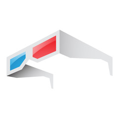 Fototapete - 3d Red and Blue Glasses