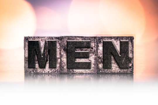 Men Concept Vintage Letterpress Type