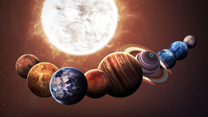 Wall Mural - hight quality isolated solar system planets. elements of this image furnished by nasa