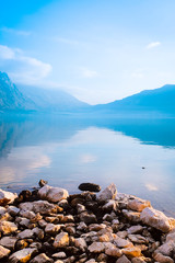 Wall Mural - Landscape with the image of sea and mountains