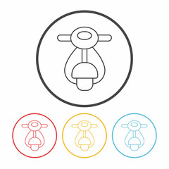 Sticker - mortocycle line icon