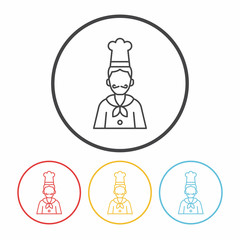 Poster - chef line icon