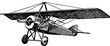 Vintage drawing airplane