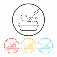 Sticker - kitchenware beater line icon