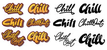 Chill Lettering Vectors. On The Right Side You Can See Editable Vectors Fully