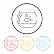 © vectorchef - fish bowl line icon