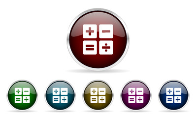 Poster - calculator vector icon set