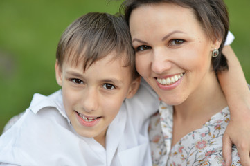 Wall Mural - mother with her  daughter 