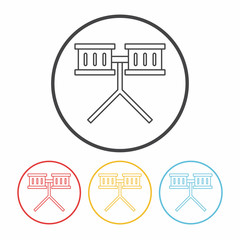 Sticker - drum line icon