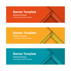 Wall Mural - Set of modern colorful horizontal vector banners