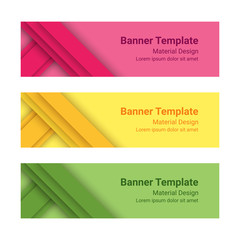 Wall Mural - Set of modern colorful horizontal vector banners