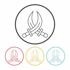 Sticker - Sword line icon