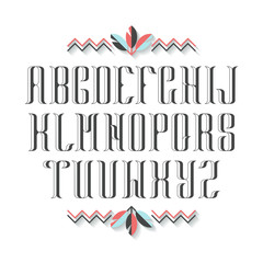 Leinwandbilder - Decorative serif latin font