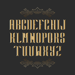 Leinwandbilder - Decorative serif latin font.