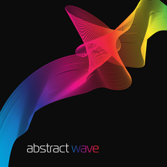 Wall Mural - Abstract color waves