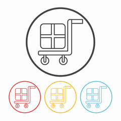 Sticker - barrow line icon