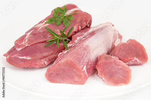 Filet Mignon De Porc Cru Buy This Stock Photo And Explore