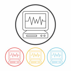 Poster - ECG line icon