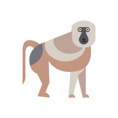 Sticker - Cute monkey icon, logo, symbol. Vector illustration 