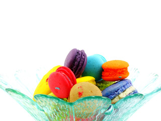 Canvas Print - tasty colorful macaroon a french sweet delicacy tasty colorful macaroon variety closeup