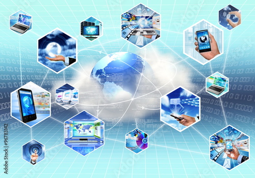 Cuadros en Lienzo La tecnología de Internet y la información