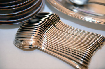 Set of stainless spoons
