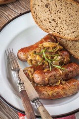 Canvas Print - grilled sausage.