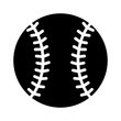 Baseball flat icon for sports apps and websites