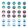 Male and female faces icons, avatars. Business people.