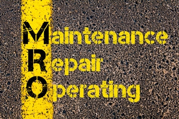 Wall Mural - Business Acronym MRO as Maintenance, Repair, and Operating
