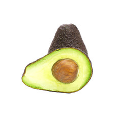 Sticker - Fresh avocado slice isolated on white background