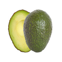 Sticker - Fresh avocado isolated on a white background