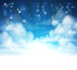 Wall Mural - clouds background header