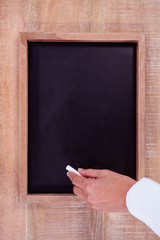 Poster - View of hand writing on blackboard